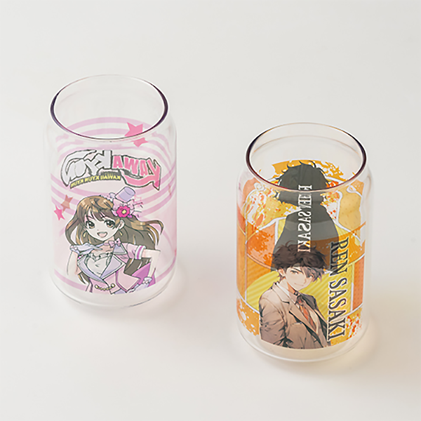 フルカラー印刷対応　缶型グラス　クリア　330ml