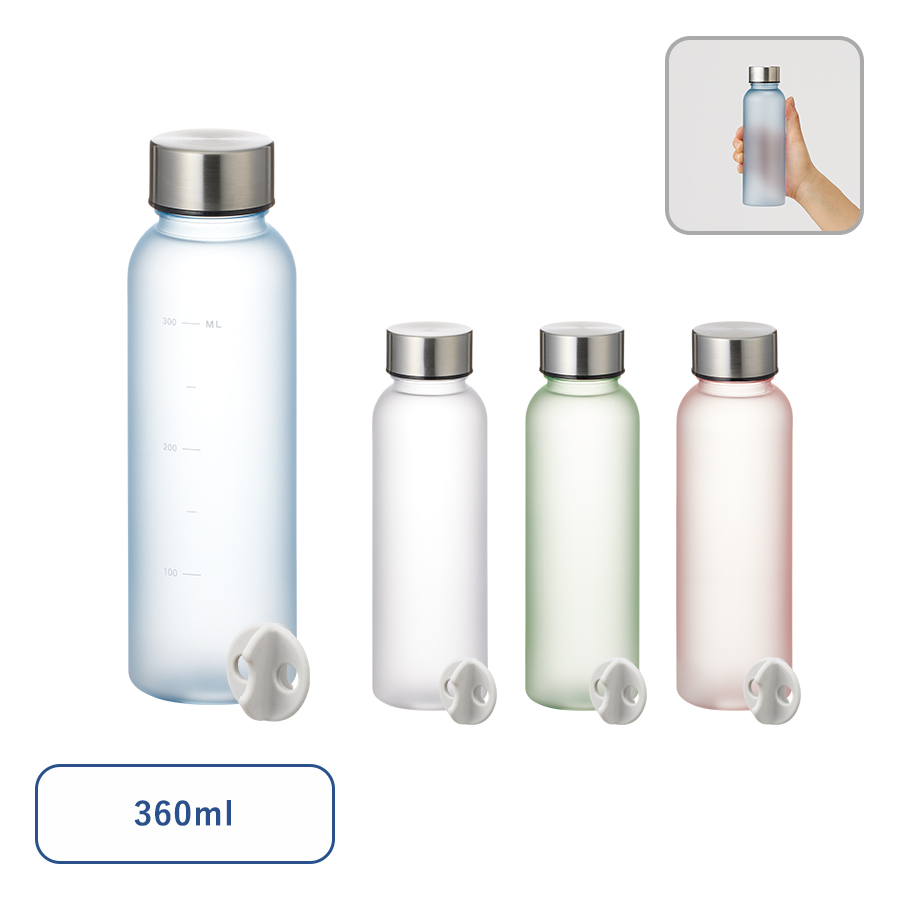 目盛り付フロストボトル(シリコンシェイカーボール付)　360ml
