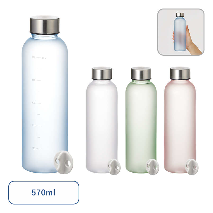 目盛り付フロストボトル(シリコンシェイカーボール付)　570ml
