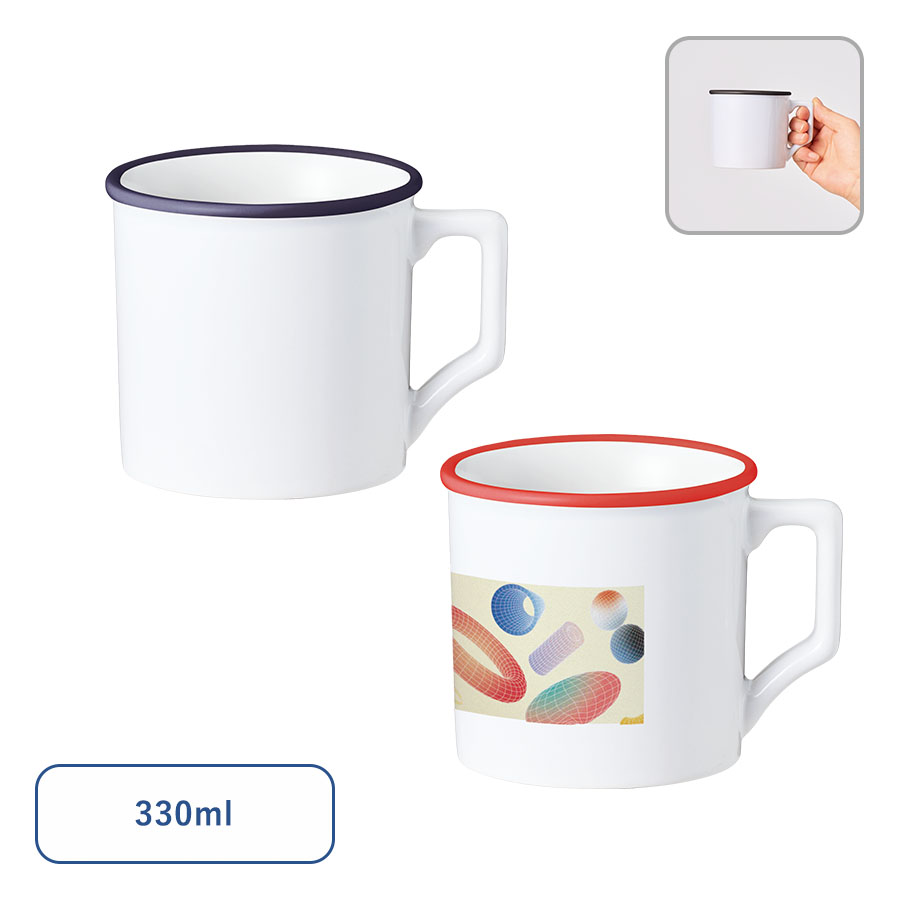陶器マグストレート　ラウンドリップ(M)　330ml