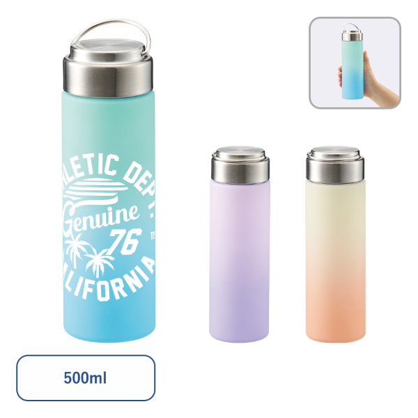 グラデーションハンドルクリアボトル　500ml
