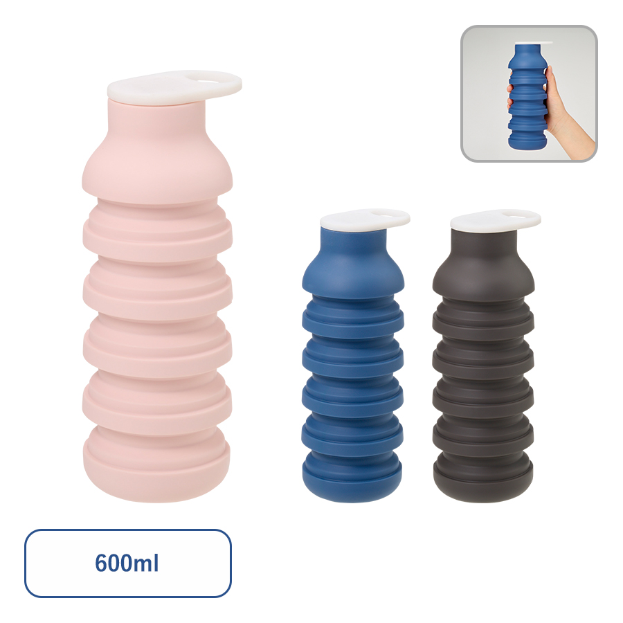 折りたたみシリコンボトル600ml